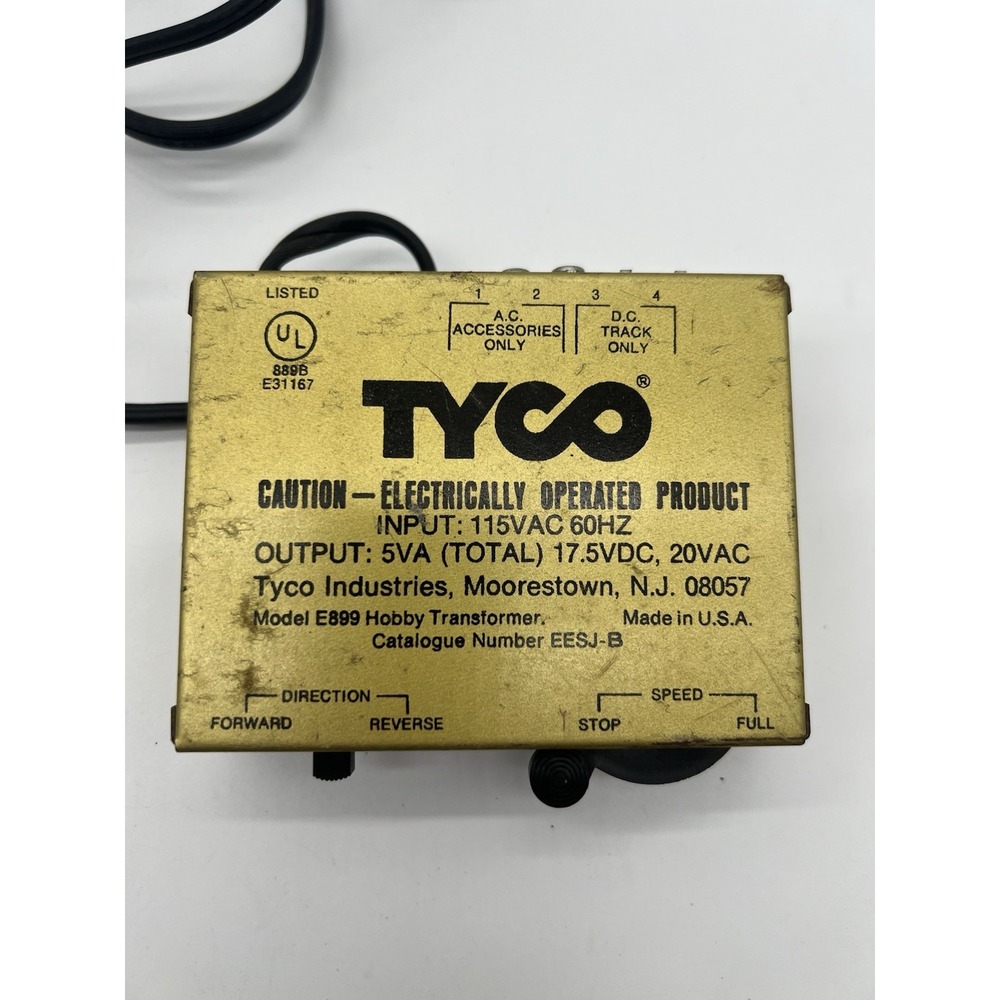 Tyco Vintage Train Transformer, Gold, Model‎ E899